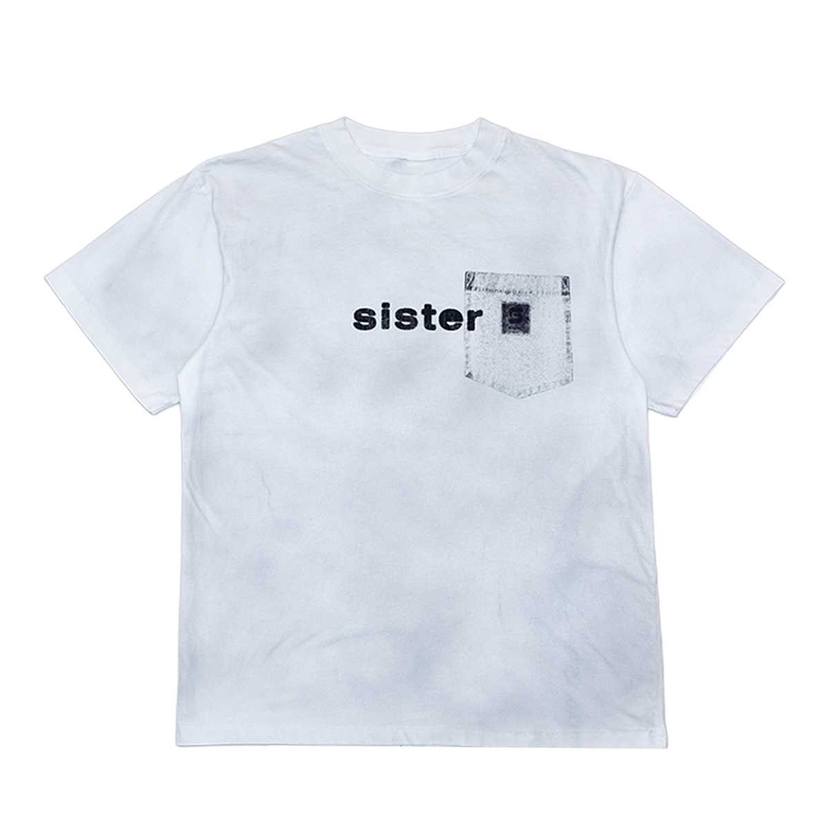 Printed Pocket One Year Tee- Oil White