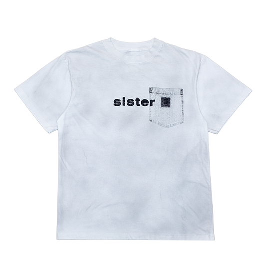 Printed Pocket One Year Tee- Oil White