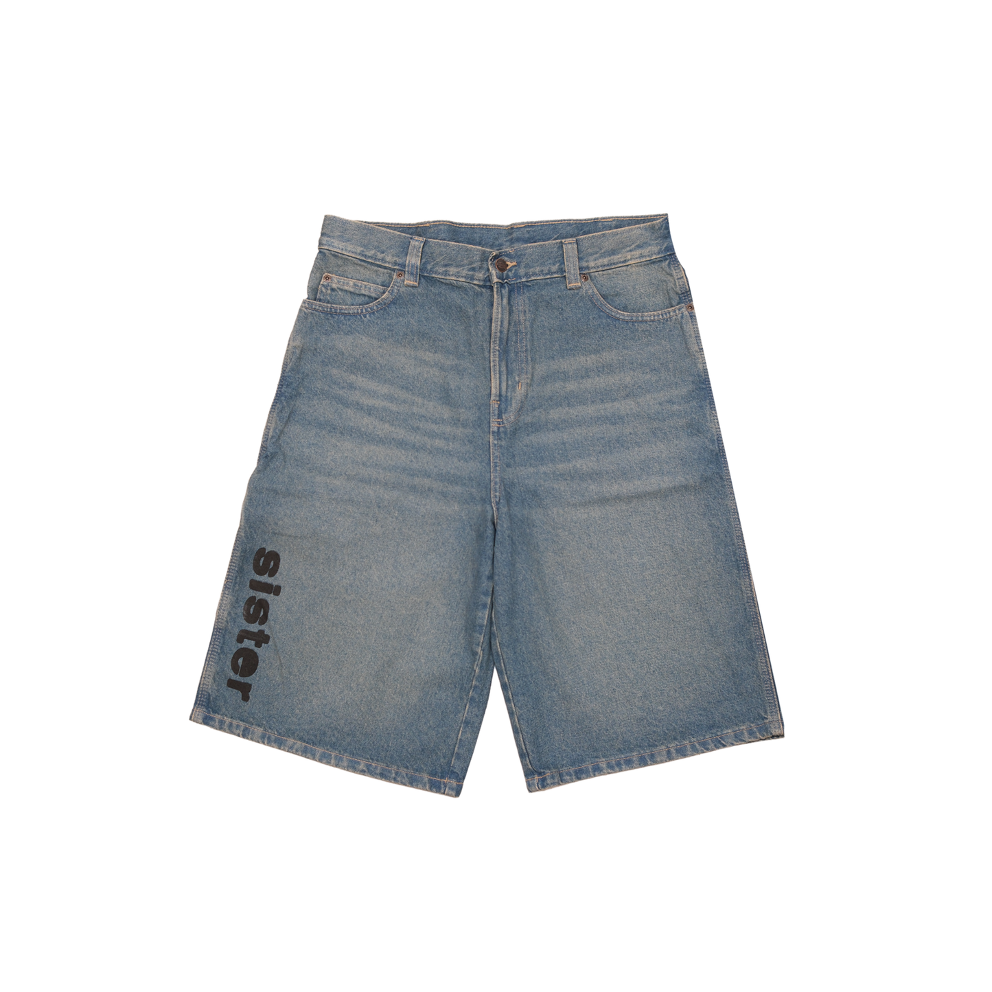 Sister EMOJI Jorts- Washed Blue