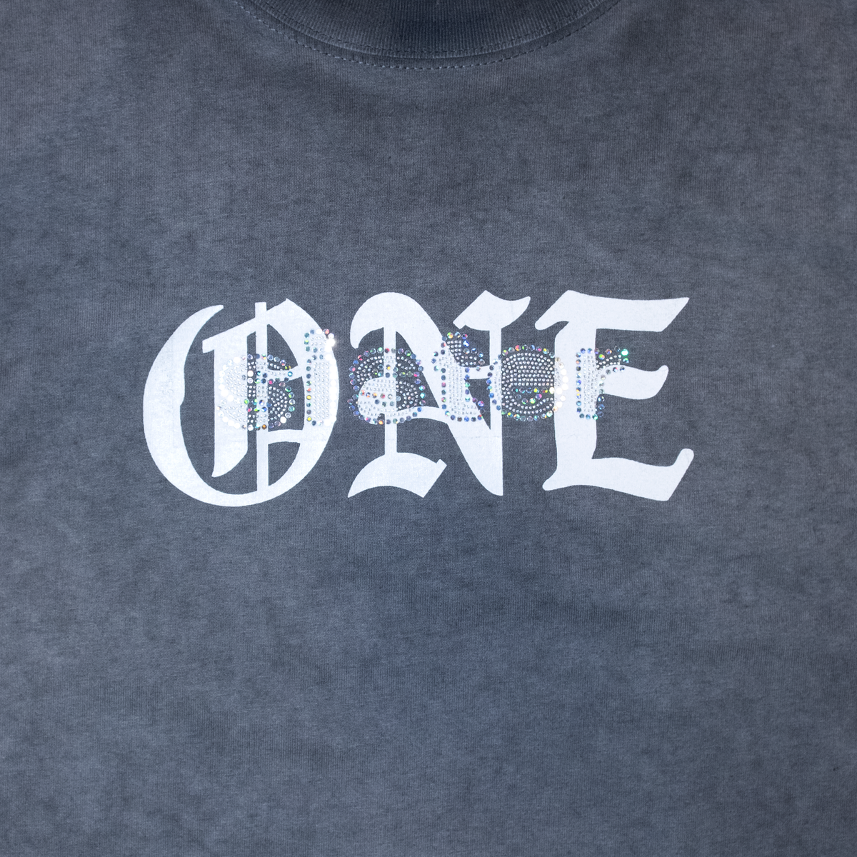 One Year Sparkle Tee- Oil Black