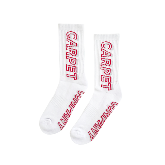 Misprint Sock- Red/Silver