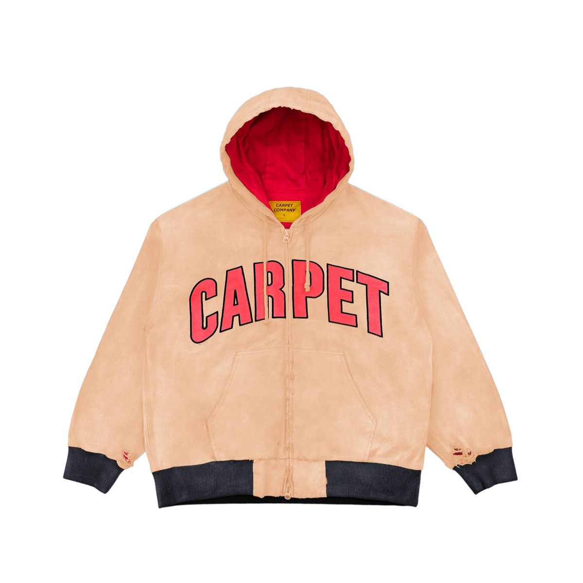 Battered Varsity Work Jacket- Brown