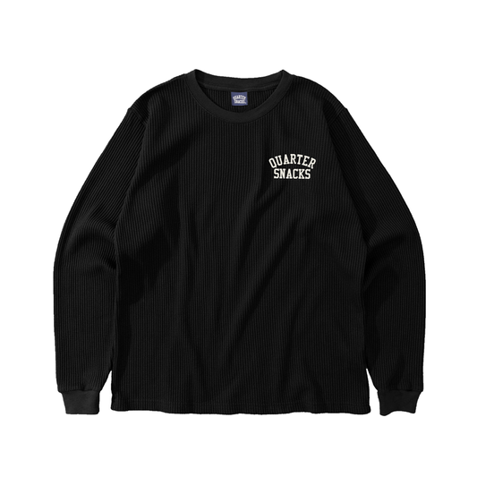 Printed Thermal Longsleeve Tee- Black