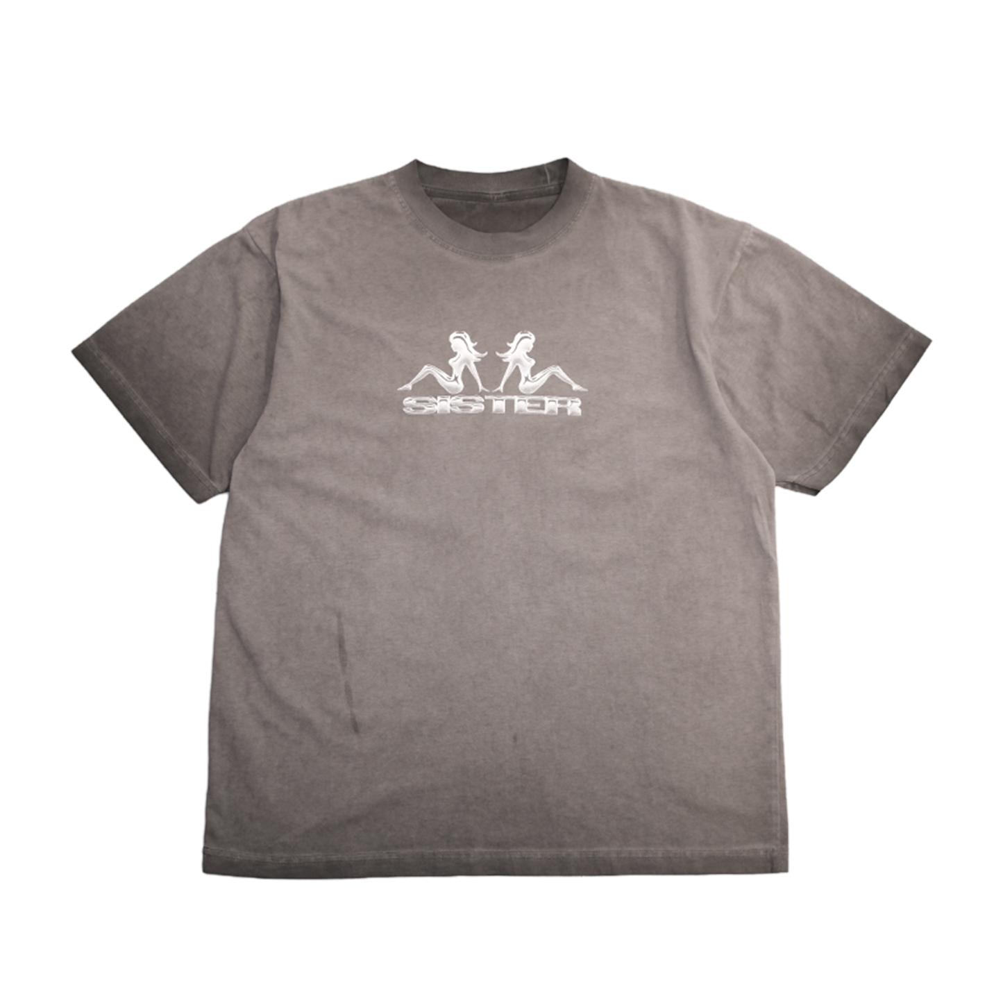Oil Stained Mud Flap Tee- Black