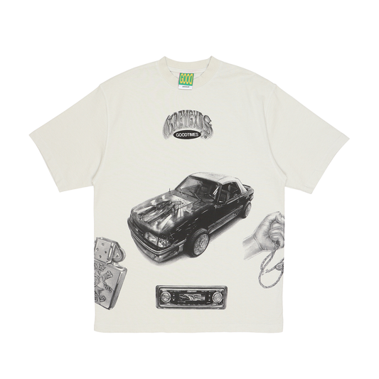 "Good Times" All Over Print Tee- Silver