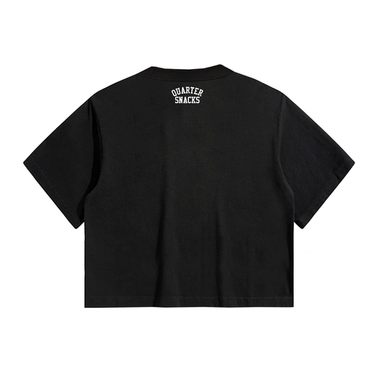 Snackman Women’s Crop Tee- Charcoal