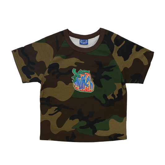 Strawberry Baby Tee- Camo